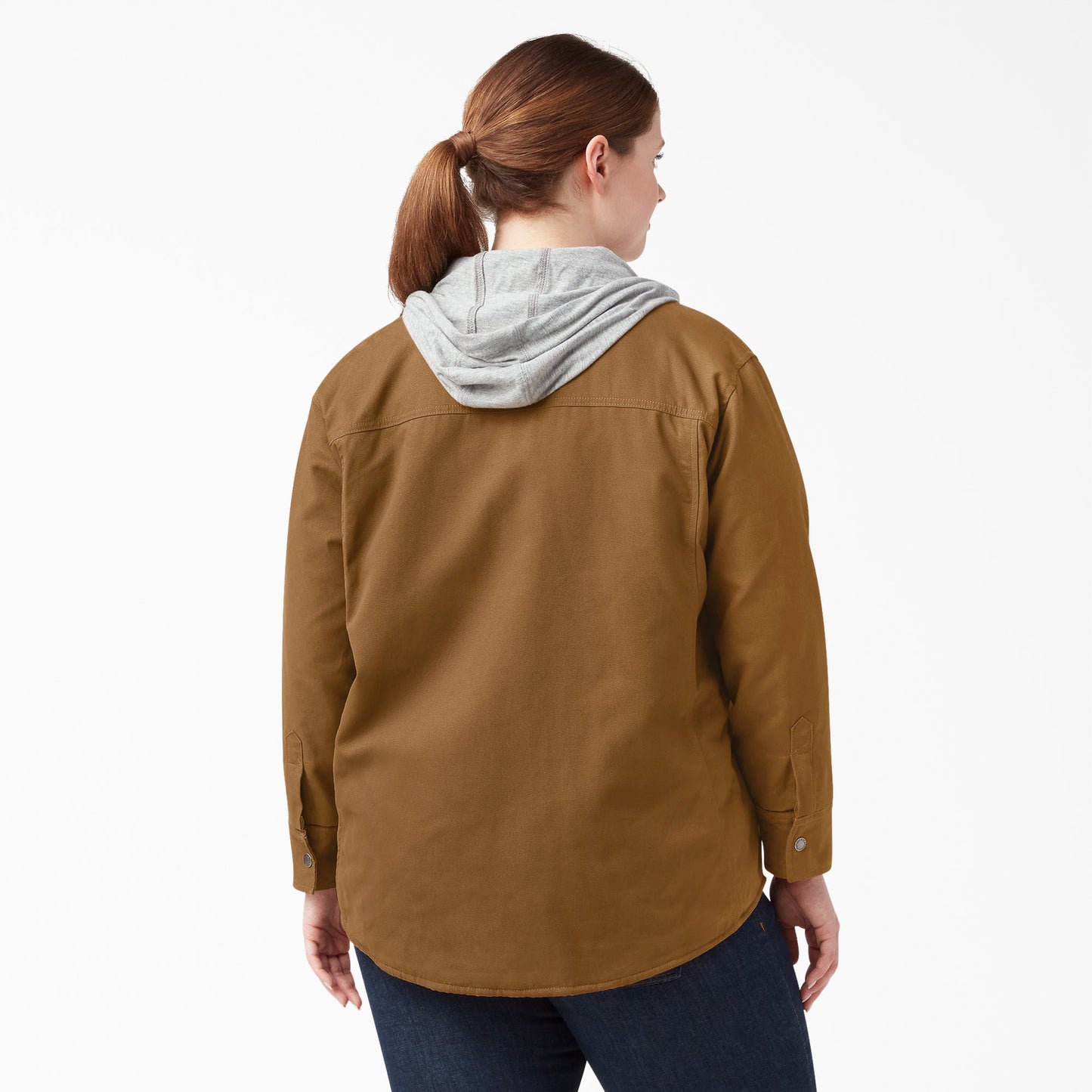Dickies Women's Plus Duck Hooded Shirt Jacket