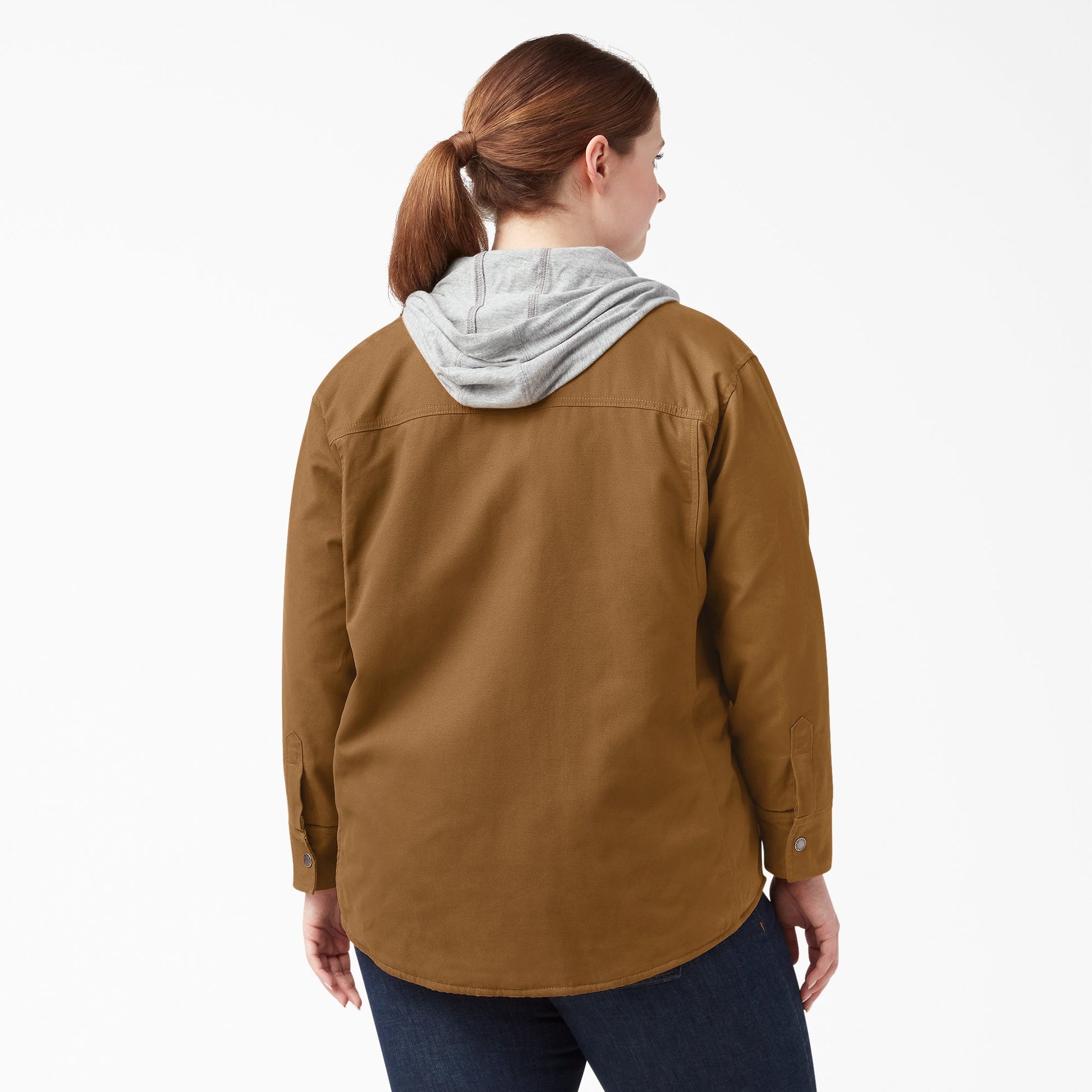 Dickies Women's Plus Duck Hooded Shirt Jacket