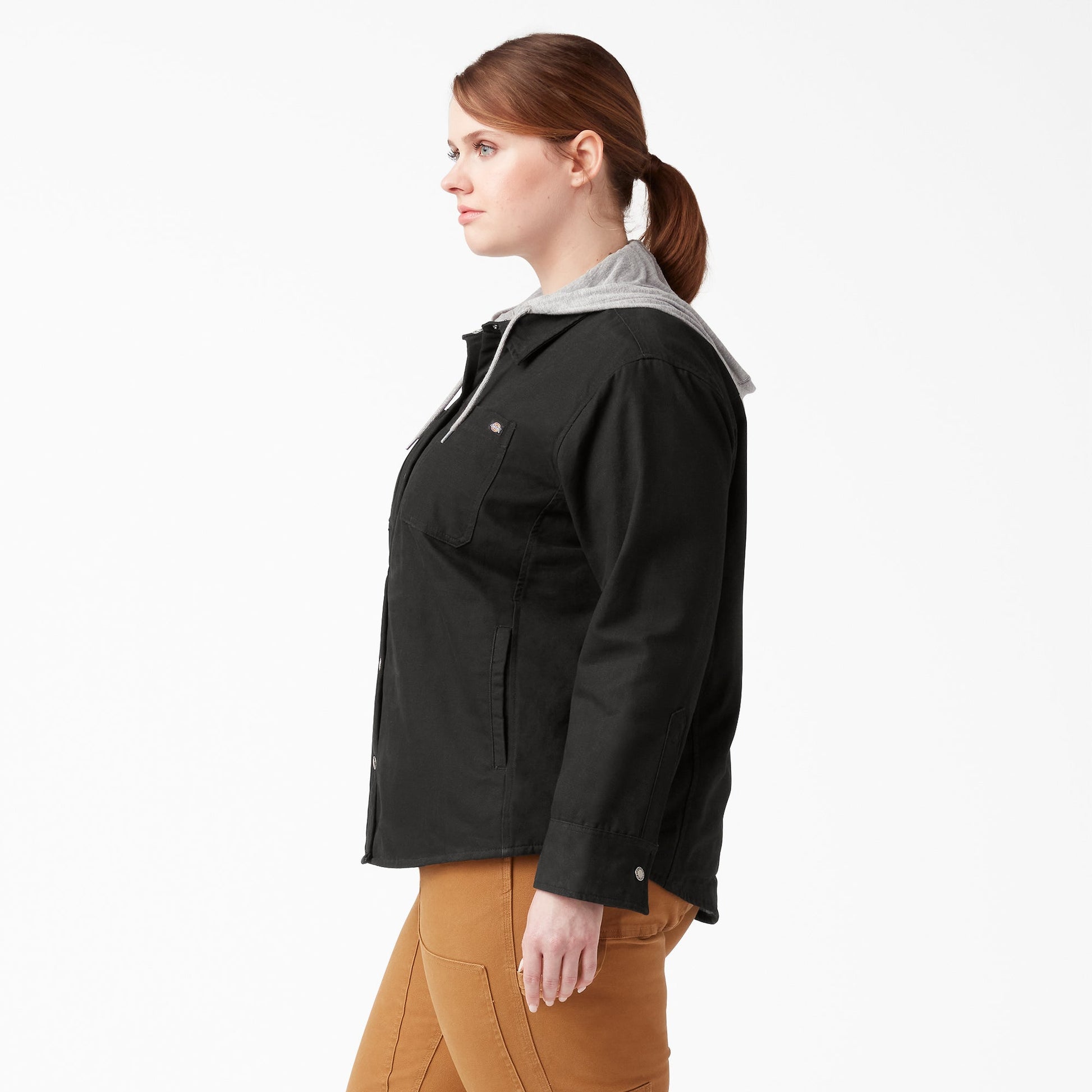 Dickies Women's Plus Duck Hooded Shirt Jacket