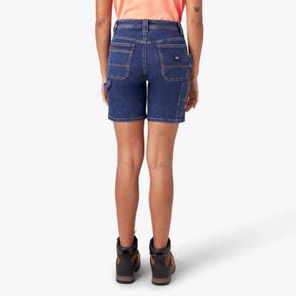 Dickies Women's Relaxed Fit Denim Carpenter Shorts, 7"