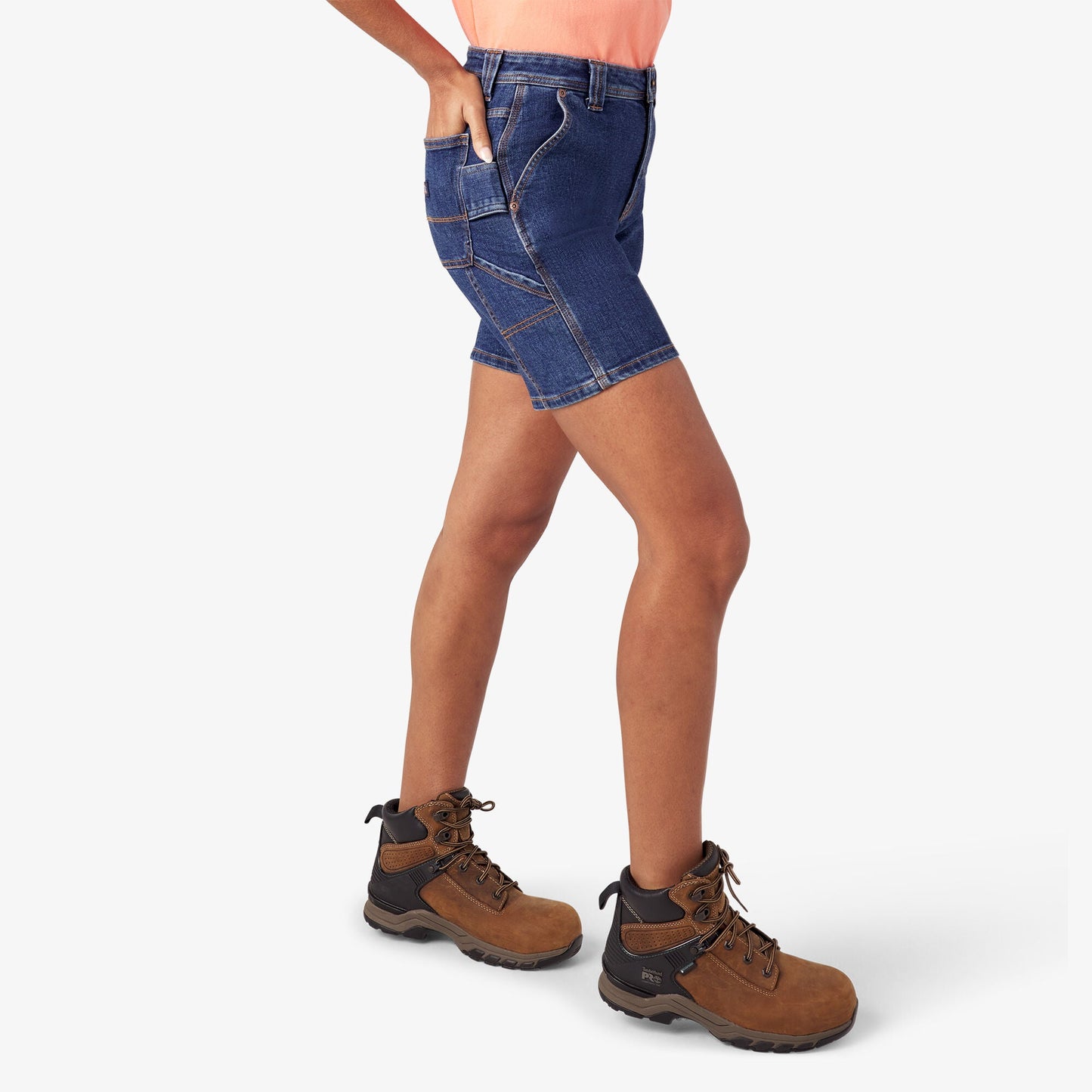 Dickies Women's Relaxed Fit Denim Carpenter Shorts, 7"