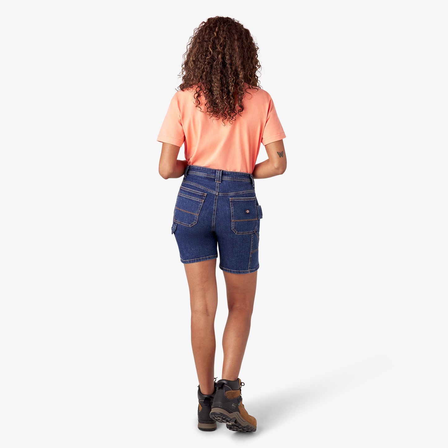 Dickies Women's Relaxed Fit Denim Carpenter Shorts, 7"