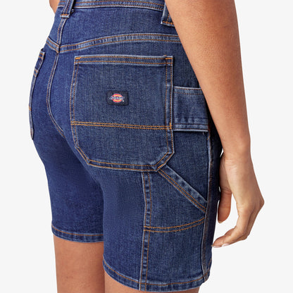 Dickies Women's Relaxed Fit Denim Carpenter Shorts, 7"