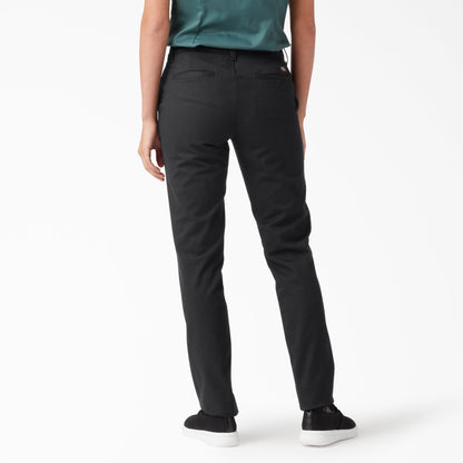 Dickies Women's Plus Mid Rise Skinny Leg Pants