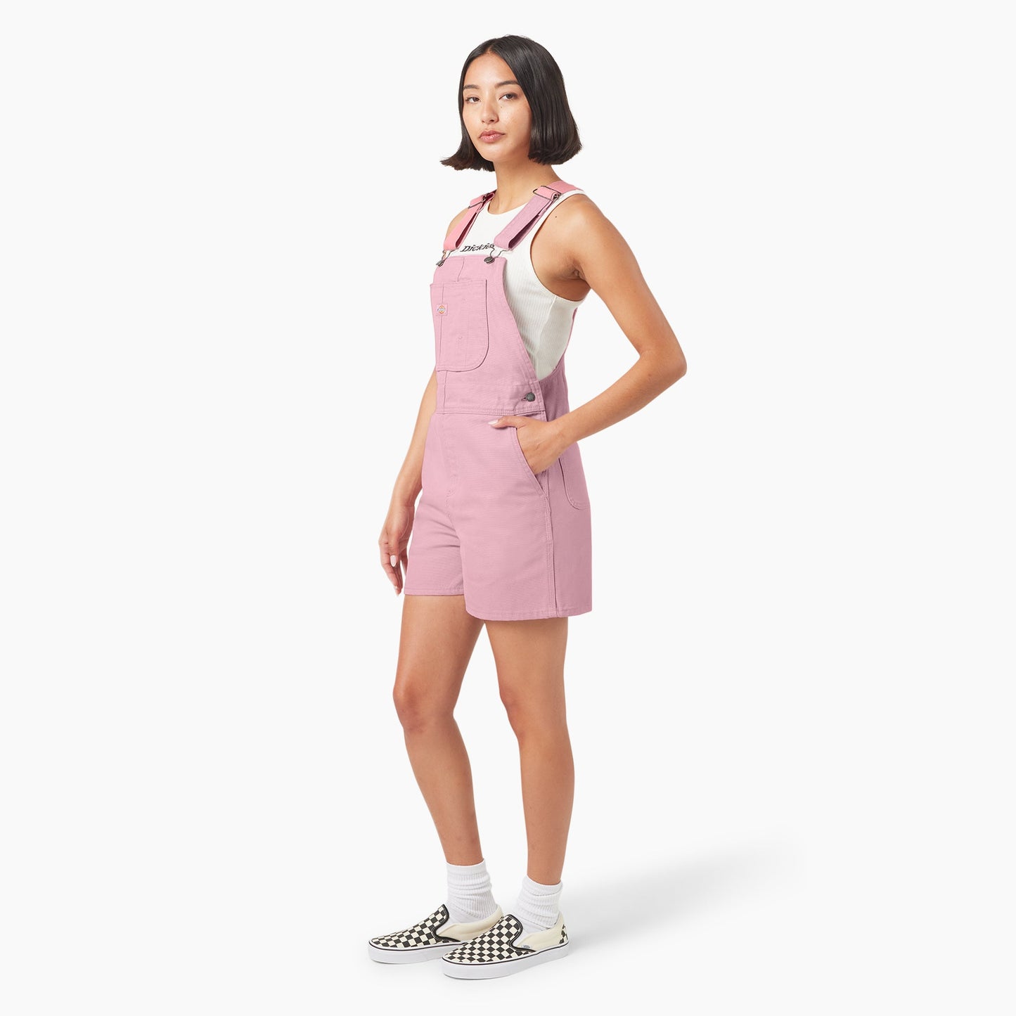 Dickies Women's Duck Canvas Bib Shortalls, 4"