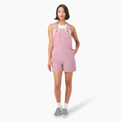 Dickies Women's Duck Canvas Bib Shortalls, 4"