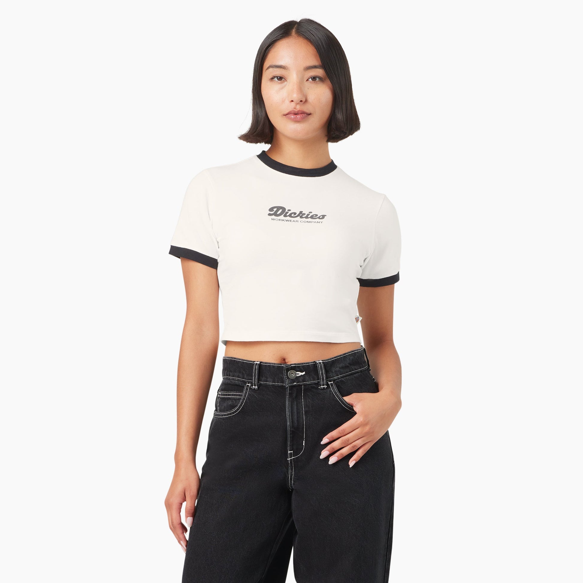 Dickies Women's Lewistown Cropped Ringer T-Shirt