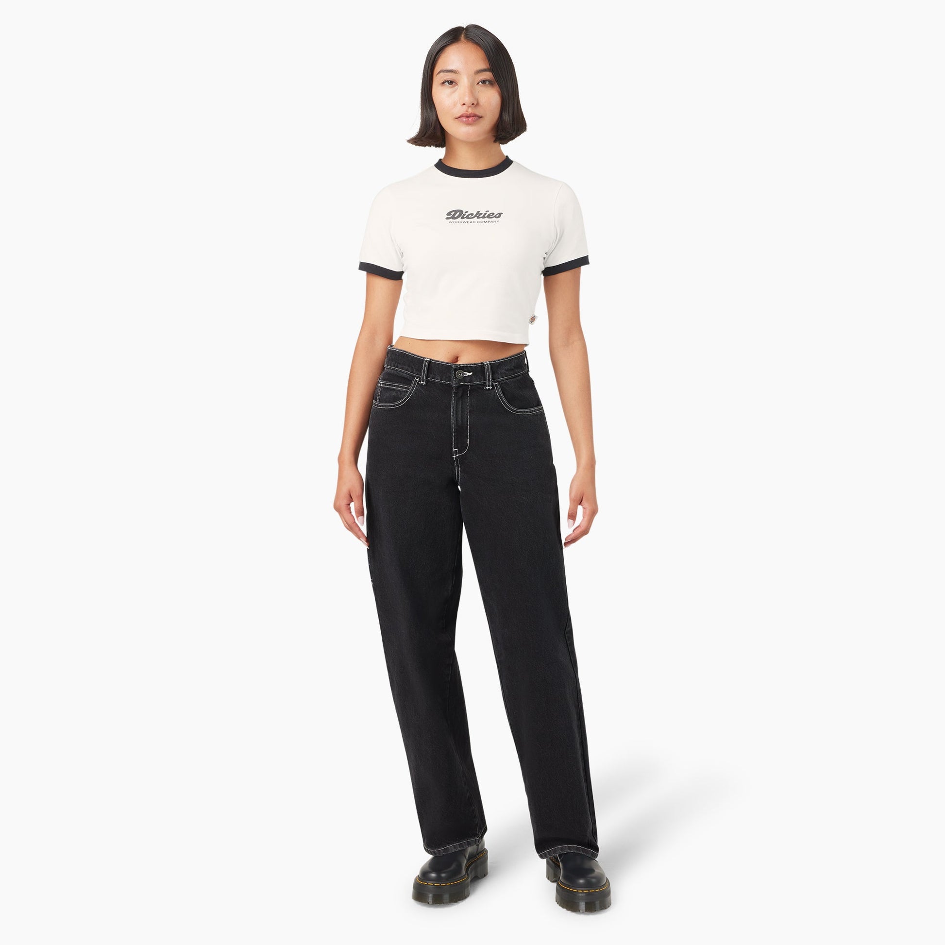 Dickies Women's Lewistown Cropped Ringer T-Shirt