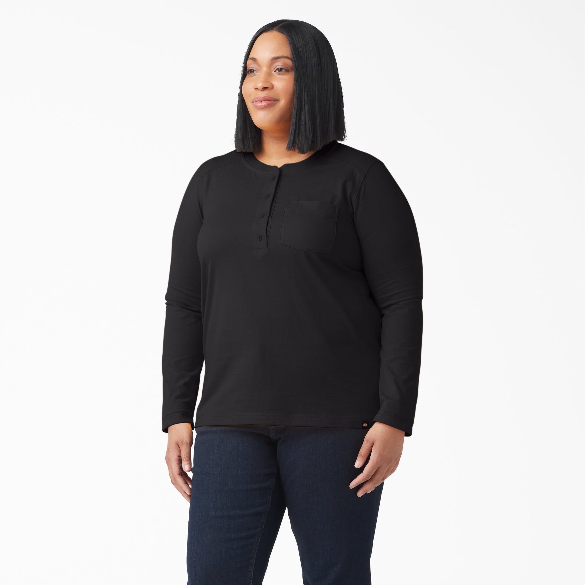 Dickies Women's Plus Heavyweight Henley