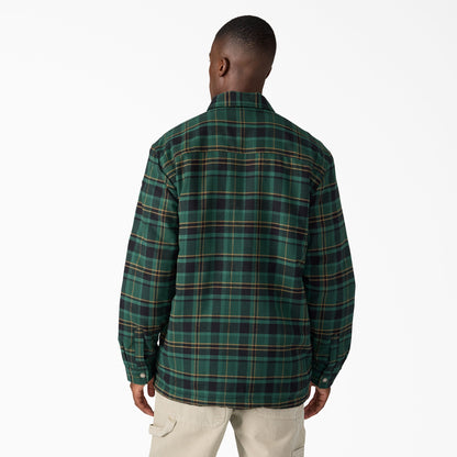 Dickies Water Repellent Fleece-Lined Flannel Shirt Jacket
