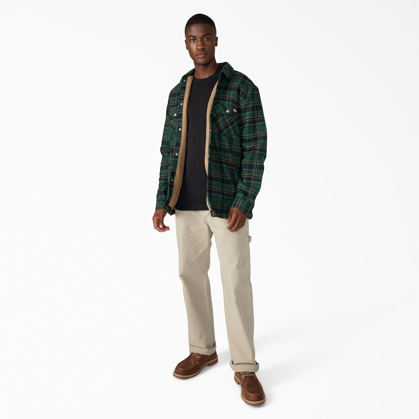 Dickies Water Repellent Fleece-Lined Flannel Shirt Jacket