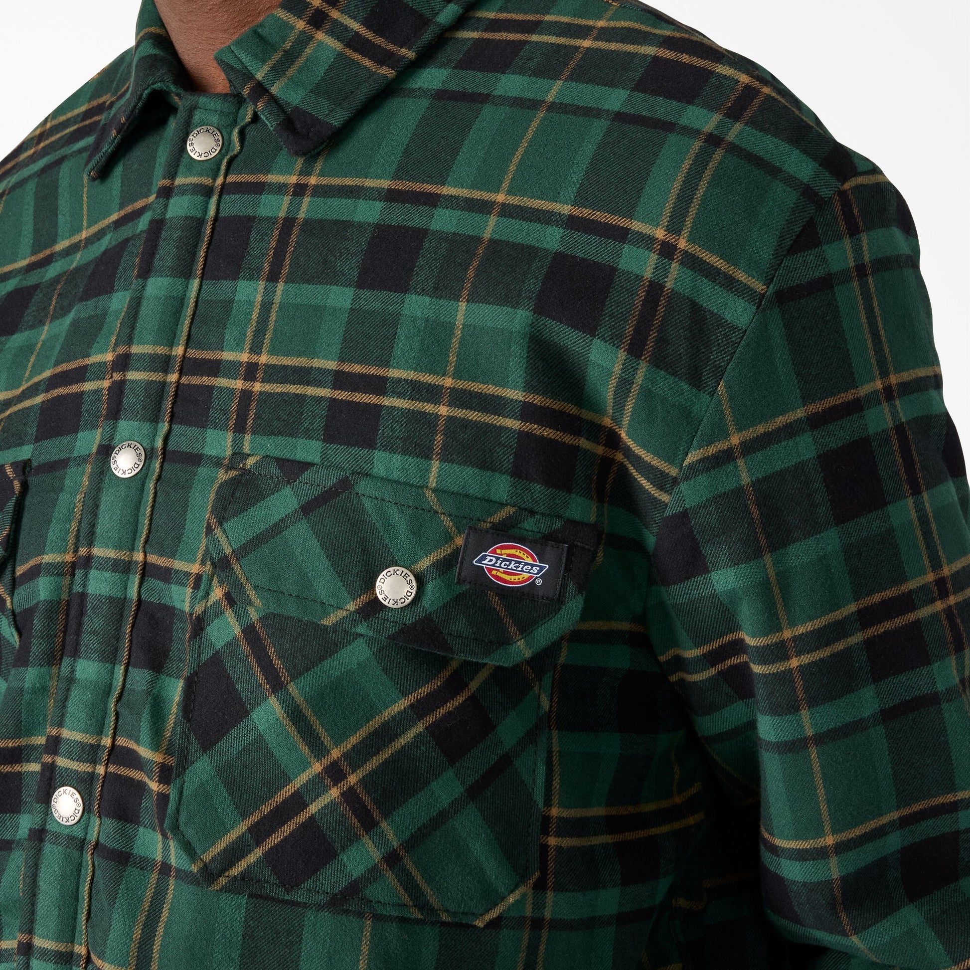 Dickies Water Repellent Fleece-Lined Flannel Shirt Jacket