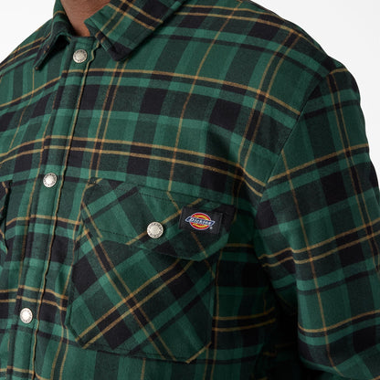 Dickies Water Repellent Fleece-Lined Flannel Shirt Jacket