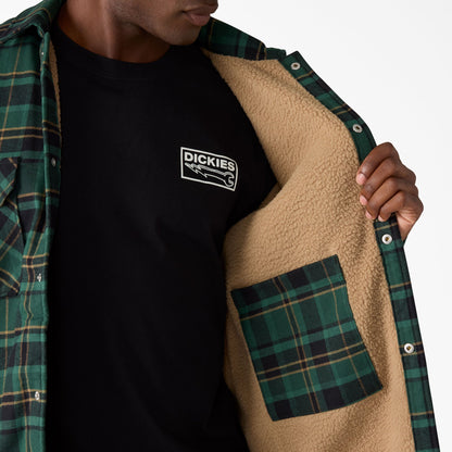 Dickies Water Repellent Fleece-Lined Flannel Shirt Jacket